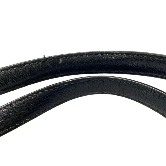 Auth Salvatore Ferragamo Amy Black Wool Leather Handbag - Picture 9 of 16